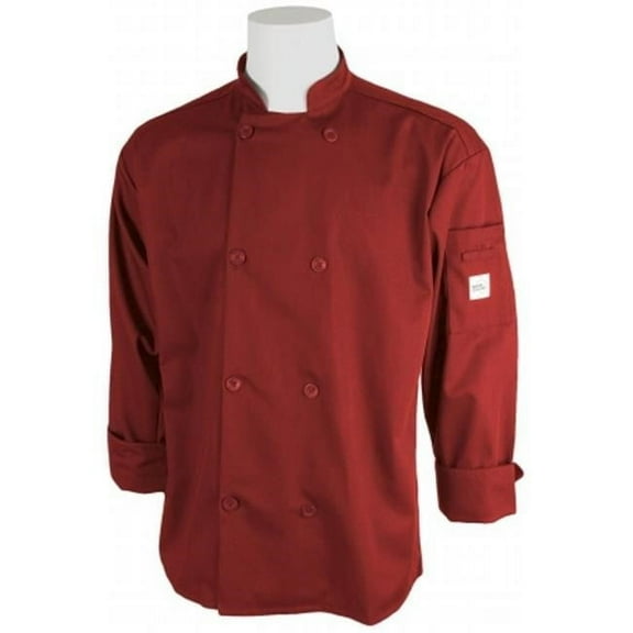 Mercer Tool M60010RD2X Millennia Unisex Cook Jacket With Traditional Buttons, Red - 2X
