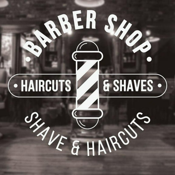 Barber Shop Vinyl Decal Traditional Barbers Haircuts Wall Decals Removable Wall Window Bearbershop Art Sign Poster Stickers 42X38cm