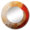 thumbnail image 2 of Designart "Earthy Red Pottery Spirals" Abstract Spirals Rund Mirror For Wall Decor - Large Beige Round Print Mirror - Round Modern Mirror - Wall Mounted Round Large Mirror - 29" x 29", 2 of 6