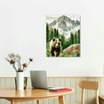 thumbnail image 3 of JRXY Watercolor Forest Animal Nursery Wall Art, Framed Canvas Mountain Wall Decor, Nature Woodland Landscape Wall Painting, Fox Bear Deer Art Prints for Baby Bedroom, Living Room 16x20 in, 3 of 5
