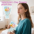 thumbnail image 6 of Valentine's Day Flower Bouquet Plush Toy – “Love For You” Cute Stuffed Gift for Her, Soft Plush Flowers,Orange, for Girlfriend, Wife, or Friend, 6 of 6