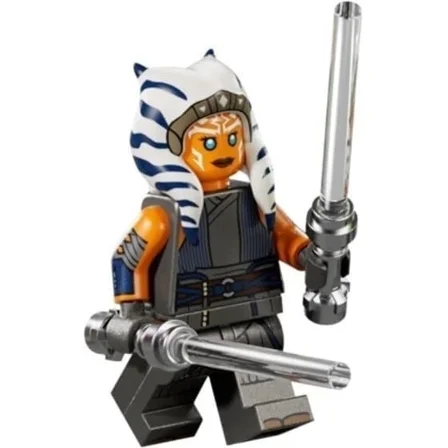 LEGO Star Wars: Jedi Ahsoka Minifigure with Dual Clear Lightsabers