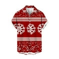 thumbnail image 2 of UVEASISHA Bowling Shirt for Men Beach Casual Chritmas Hawaiian Shirts Holiday Novelty Print Party Shirt Regular Fit Short Sleeve Beach Top Xmas Gifts Clearance Sales Red 4XL, 2 of 5