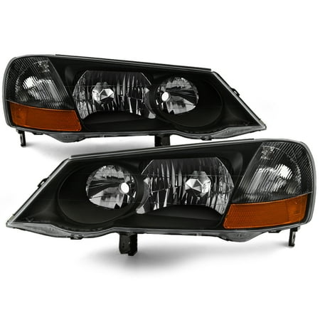 Fit 02 03 Acura Tl Hid Xenon Black Headlights Repalcement 2002 2003 Fit 02 03 Acura Tl Hid Xenon Black Headlights Repalcement 2002 2003 L R