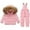 Pink, variant on Krdevn Baby Boys Girls Hooded Down Jacket Coat and Ski Bib Pants Snowsuit Winter Warm Outfit Sets,12-24 Months