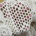thumbnail image 5 of Cotton Handmade Crochet Lace Table Runner White Rectangle Coffee Table Dresser Decor, 5 of 6