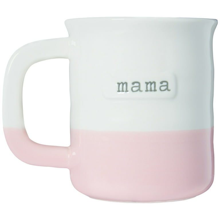 Mother's Day Pink & White Ceramic Mug, Mama-Way to Celebrate, 13 oz 