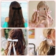 thumbnail image 7 of Elegant Tassel Ribbon Bowknot Hair Clips for Women Long Hair Accessories Barrettes Girls Solid Hairpins Fashionable Hair Clips 2PCS, 7 of 7