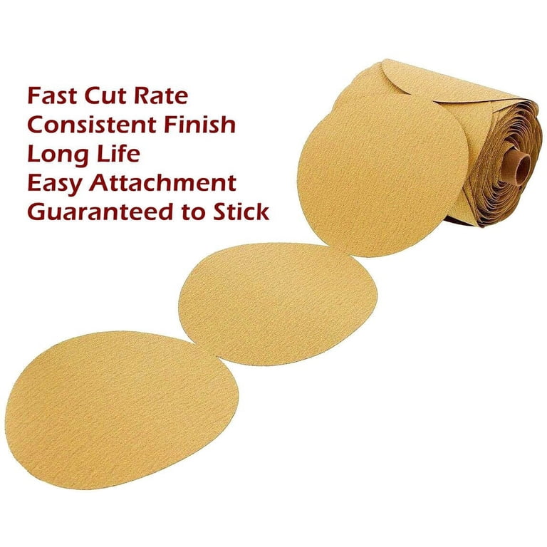 100pcs 6 in 80 120 Grit PSA Adhesive Back Sanding Discs