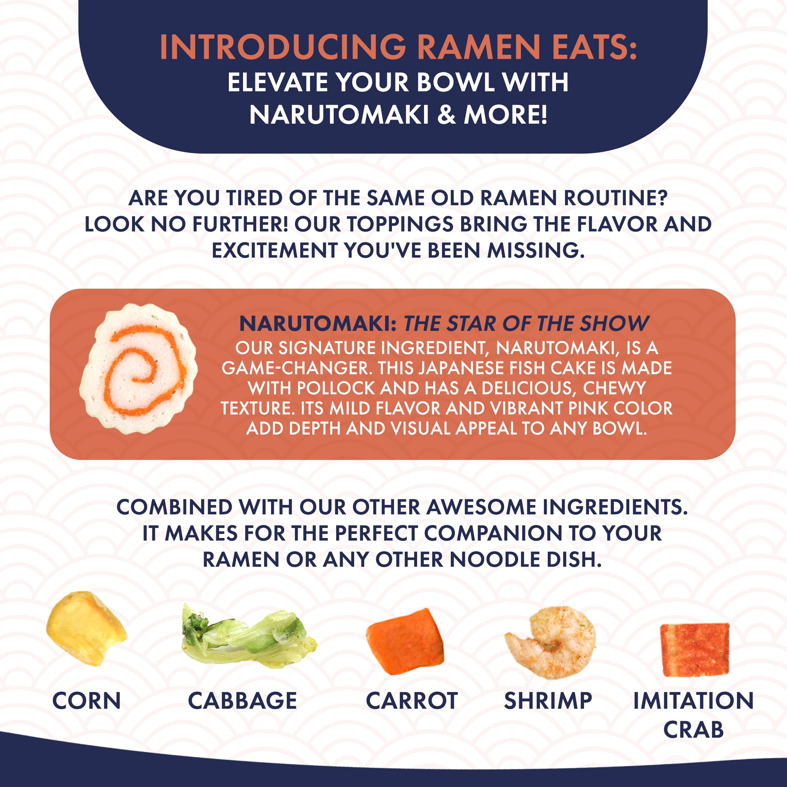 Big Bag Ramen Eats Classic Seafood Mix with Dried Vegetables Toppings for Noodles (15 oz, Seafood Noodle Mix)