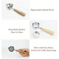 thumbnail image 3 of Porte-filtre sans fond de café de 51 mm avec panier-filtre et remplacement de poignée en bois pour Delonghi Ec680 Ec685 Machine à café-outil Filtres en alliage réutilisables Accessoires d'extraction, 3 of 7