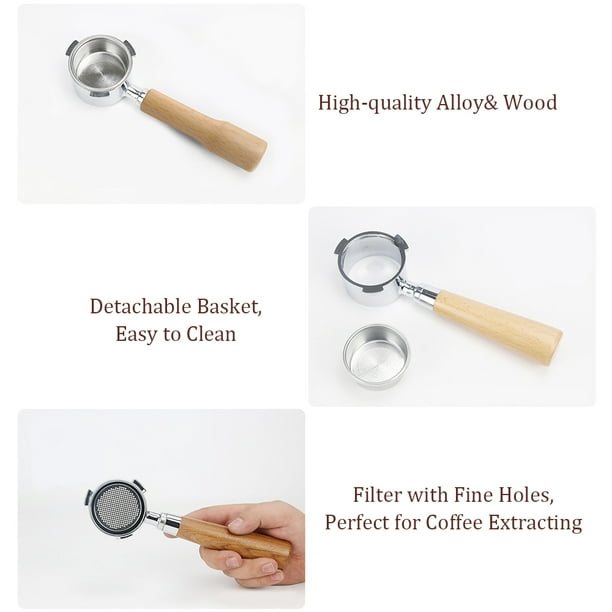 Porte-filtre sans fond de 51 mm, AolKee Porte-filtre à café