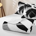 thumbnail image 4 of Homewish Swirl Stripes Twin Quilt Set,Aesthetic Artwork Twin Coverlet Set,White Black,2-Piece, 4 of 7