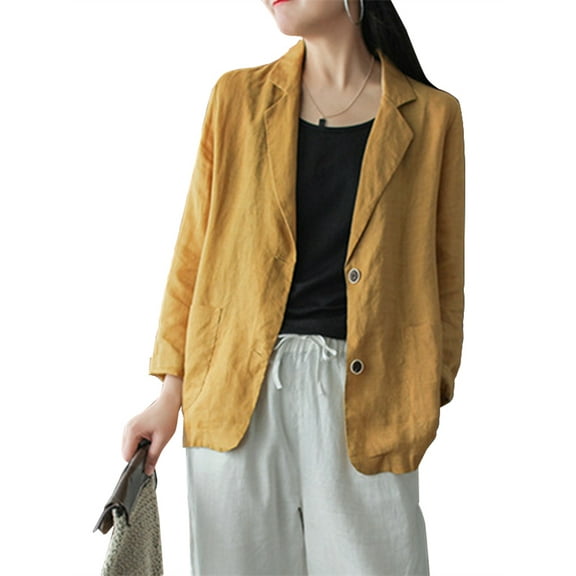 ZANZEA Women Long Sleeve Turn-Down-Collar Casual Short Coat Blazer