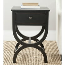 SAFAVIEH Maxine Solid Nightstand with Storage Drawer, Black