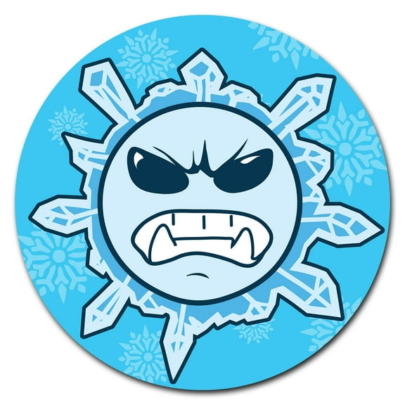 SignMission Circular Rigid Plastic Sign 12" Tall - Snowflake Angry | Plastic Sign |  Made in the USA