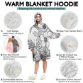 thumbnail image 5 of Wearable Oversized Blanket,Pioneer Flower Floral Print Pattern Wearable Blanket Hoodie for Adults,Cozy Hooded Blankets with Super Pockets,Super Warm Fuzzy Pullover for Women & Men, 5 of 6