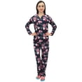thumbnail image 3 of Bimba Floral Print Navy Blue Women's Shirt With Pajama Pants 2 Pcs Nightwear - 4, 3 of 7