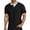 Black, variant on CHENHANN Mens Tshirts Short Sleeve Waffle Button Down Crew Neck Henley Shirts Lightweight Black Button Up Shirt Mens Casual Shirts