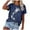 Dark Blue, variant on Womens T Shirts Tops Casual Sea Turtles Printing Crew Neck Short Sleeve Fall Clothes for Women Tees Blouses Dark Blue Size 2XL