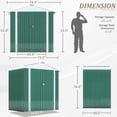 thumbnail image 7 of Devoko 4×6 ft.Patio Metal Shed, Lockable Garden Shed for Outdoor Backyard Patio Storage, 7 of 7