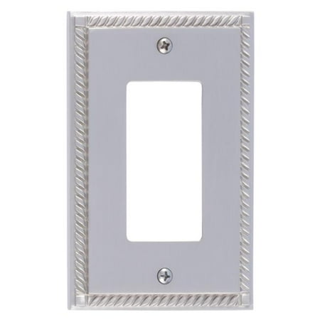 - BRASS Accents M06-S8520-619 Georgian Single GCFI Satin Nickel Switchplates