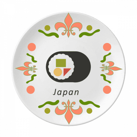 

Traditional Japanese Local Maki Sushi Flower Ceramics Plate Tableware Dinner Dish
