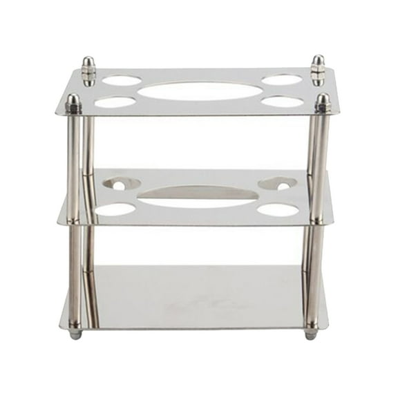 HEALEEP 1Pack Toothbrush Holder Silver Stainless Steel for Bathroom Use Drainage Easy Access