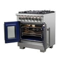 thumbnail image 6 of Forno Capriasca 30-Inch Freestanding French Door Dual Fuel Range, 4 Burners, True Convection Oven, 6 of 11