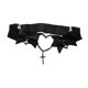 thumbnail image 2 of Liga con forma de corazón, cómoda y moderna, accesorio de disfraz, liga elástica para el muslo para fiestas. Negro, 2 of 8