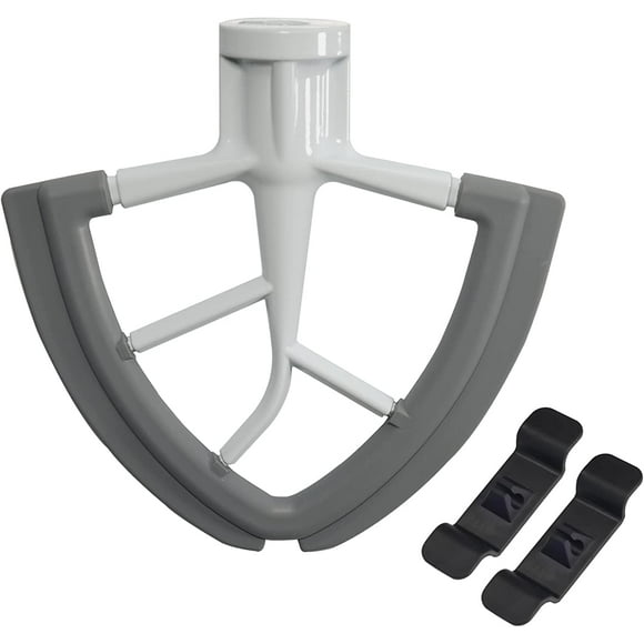 Flex Edge Beater For KitchenAid 4.5-5 Quart Tilt-Head Stand Mixers, Non-Stick Coated Blade Beater with Both-Sides Flexible Silicone Edges Bowl Scraper, Mixer Accessories Paddle Attachment