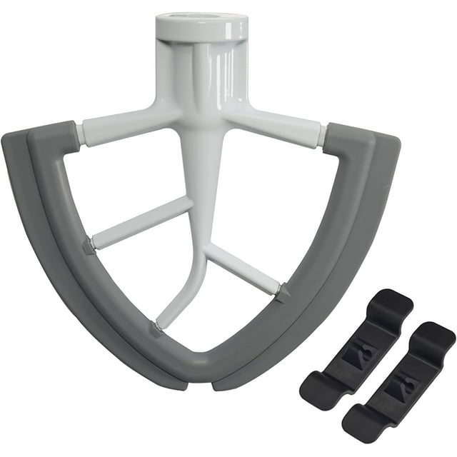 Flex Edge Beater For KitchenAid 4.5-5 Quart Tilt-Head Stand Mixers, Non-Stick Coated Blade Beater with Both-Sides Flexible Silicone Edges Bowl Scraper, Mixer Accessories Paddle Attachment