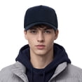 thumbnail image 6 of TOPTIE Snapback Baseball Cap with Rope, Adjustable Vented Performance Hat, Laser Cut Mesh Cap for Men Women - Navy Blue, 6 of 7