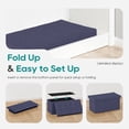 thumbnail image 4 of FDW 30 Inches Folding Storage Ottoman Bench, End of Bed Foot Rest Stools Ottoman Storage Chest, Holds up to 660 lb, for Entryway, Living Room, Bedroom, Blue, 4 of 6