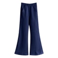 thumbnail image 5 of OJSFQUFP Girls' Flared Pants Outerwear Versatile Sweatpants Cotton Slightly Flared Pants for Medium and Large Hiking Pants, 5 of 5