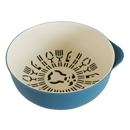 

Kitchen Strainer 2-in-1 Kitchen Colander Bowl Set Plastic Colander with Storage Holder