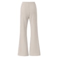 thumbnail image 4 of Pantalones rectos de yoga para mujer: tiro medio, pierna ancha, cintura elástica, bolsillos laterales profundos, lavado a mano, poliéster-spandex, tallas XS-XL, para el trabajo/el fin de semana., 4 of 5