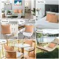 thumbnail image 4 of Outdoor Waterproof Throw Pillow Covers Set of 2 Orange Buffalo Plaid Decorative Pillowcases Square Outdoor Pillows Cushion Case 18x18 Inch Pastoral Checkered Patio Pillows for Couch Sofa Bed Garden, 4 of 9