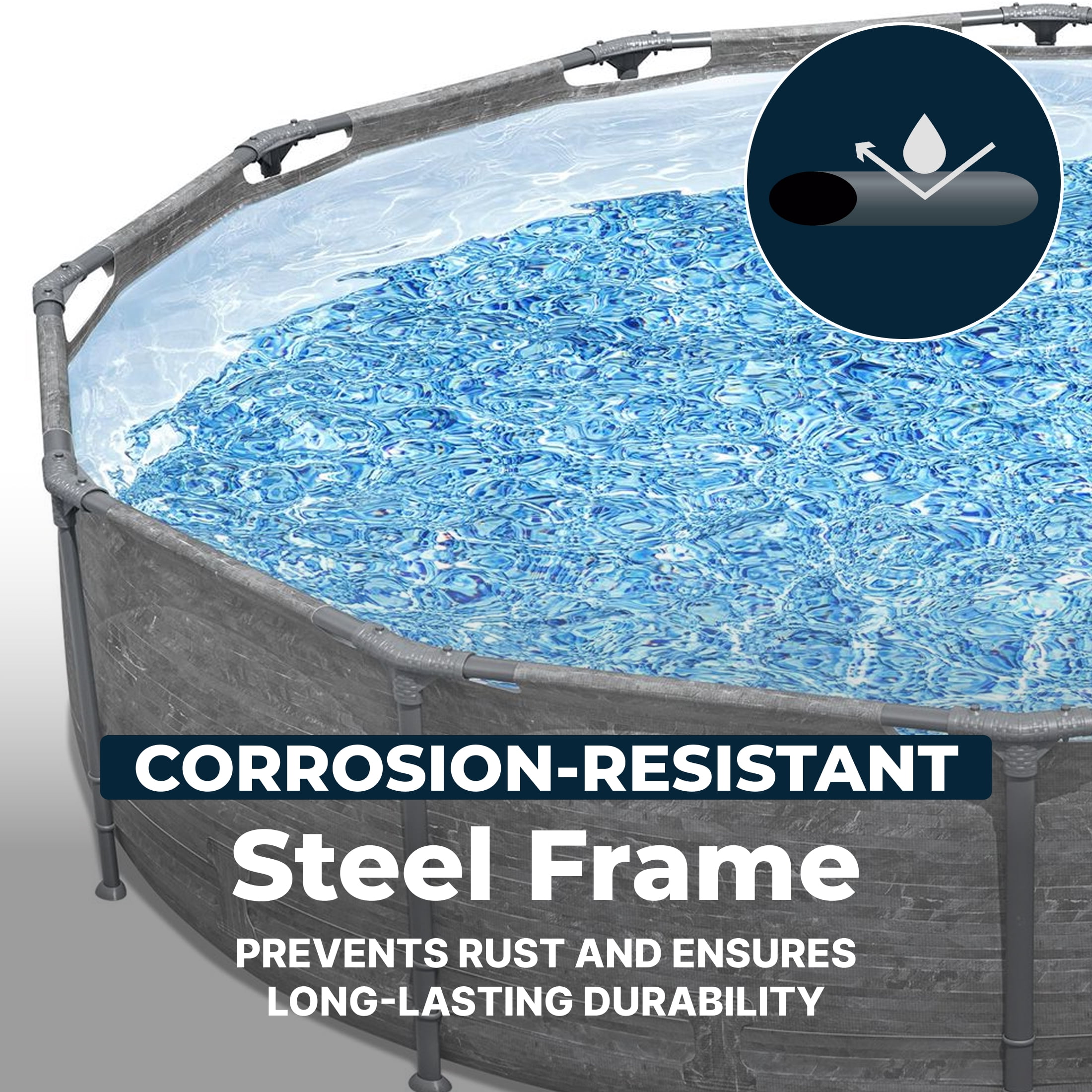 Bestway Steel Pro MAX 12' x 30" Metal Frame Above Ground Pool Set w/ Filter Pump
