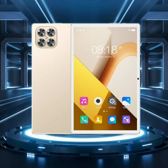 Android Tablet Clearance,New 2+16G All Netcom 10.1inch Android Tablet Computer 10 Core IPS HD Ultra-thin Screen WiFi Bluetooth Voice Call Game Office Learn Tablet SIM Communication,Gold