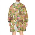 thumbnail image 2 of Cute Boxer Dog and Flowers Florals Wearable Oversized Blanket,Wearable Blanket Hoodie for Adults,Cozy Hooded Blankets with Super Pockets,Super Warm Fuzzy Pullover for Women & Men, 2 of 6