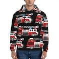 thumbnail image 2 of Bingfone Fire And Rescue Truck Men'S Drawstring Hoodie Long Sleeve Pocket Sweatshirts-4x-Large, 2 of 9
