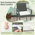 thumbnail image 5 of 2 Pcs Outdoor Wicker Rattan Patio Bar Stools Counter Bar Height Chairs,Cushions,Mix Gray, 5 of 11