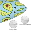 thumbnail image 2 of Goofa Avocado and Hearts Print Plush Throw Pillow Case, Soft Velvet with Hidden Zipper, Decorative Cushion Cover for Sofa, Bed, Car, and Home Décor-14"x20", 2 of 2