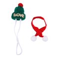 thumbnail image 1 of Conjunto de gorro y bufanda navideños para hámster, accesorios festivos, gorro pequeño para mascotas, suave y cómodo, suministros para mascotas., 1 of 3