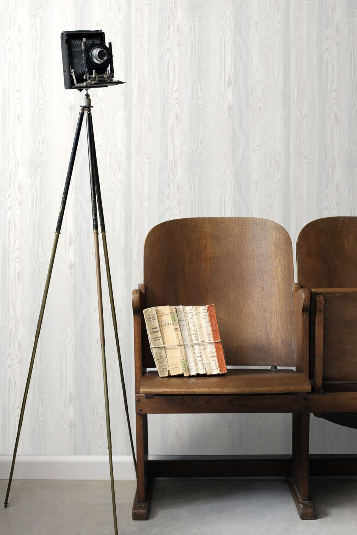 ESTA Home Cady Ivory Wood Panel Wallpaper, 20.5-in by 33-ft