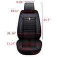 thumbnail image 3 of Eluto 1 Piece Front Car Seat Cover PU Leather, Breathable Car Seat Cushion Waterproof Pad for Sedan SUV Pickup Van, 3 of 8
