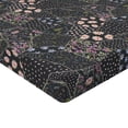 thumbnail image 4 of Ambesonne Nature Fitted Sheet, Flowers Foliage Dark Back, Twin Size, Pale Ruby and Slate Brown, 4 of 5