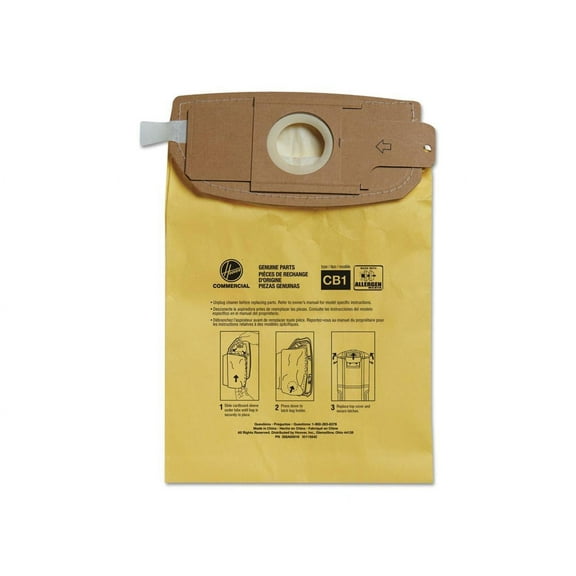 Hoover Commercial Disposable Vacuum Bags, Allergen C1, 10/Carton