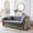 Grey, variant on Tufted Design | Medium-Soft Plushness, Wood + Steel | Living Area